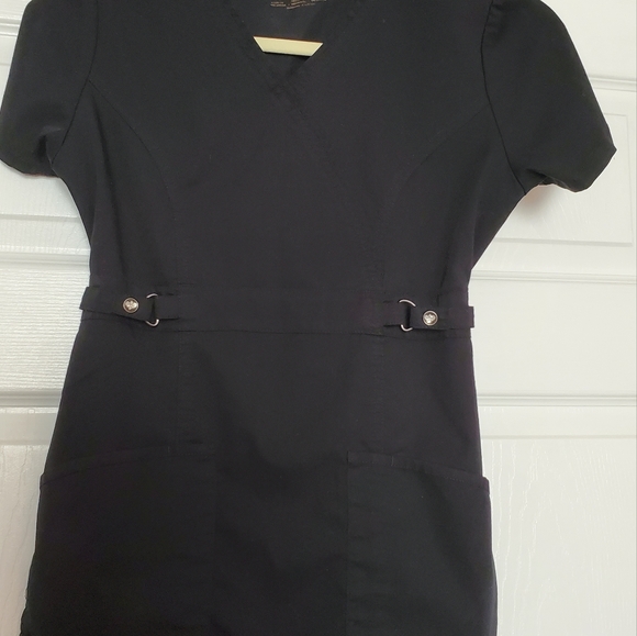 Cherokee Women's Junior Fit Mock Wrap Scrub - Picture 1 of 4